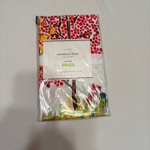 New Pottery Barn Organic cotton pillow shams Woodland Trees Paint By Numbers